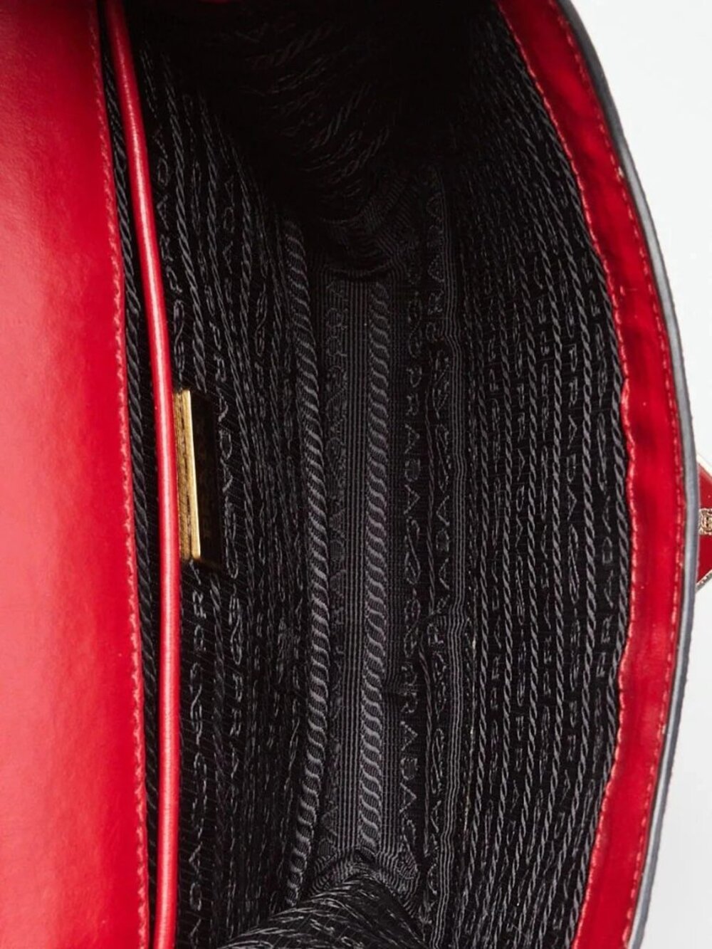 Prada Fuoco Saffiano and Soft Lux Leather Envelope Chain Bag - Picture 9 of 9